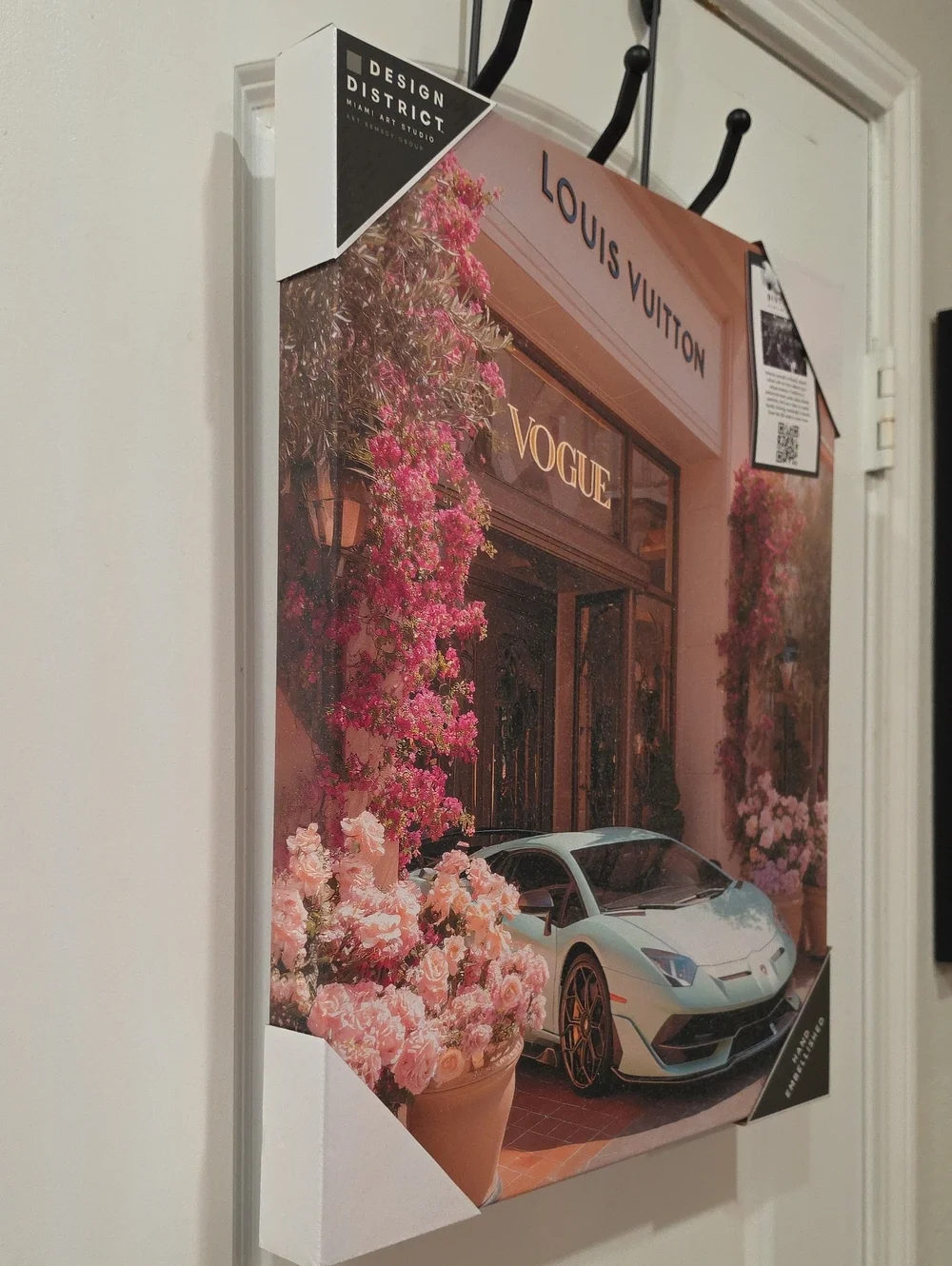 Design District Hand-Embellished Louis Vuitton Vogue Canvas Wall Decor